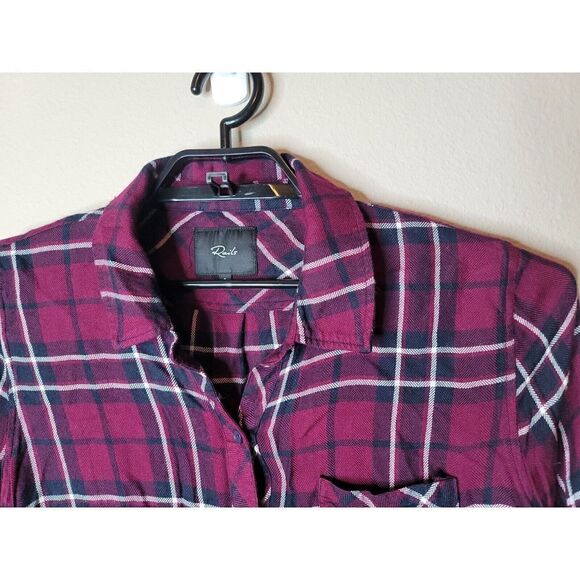Rails Women's Red Plaid Shirt Size Small t75 - Picture 3 of 7